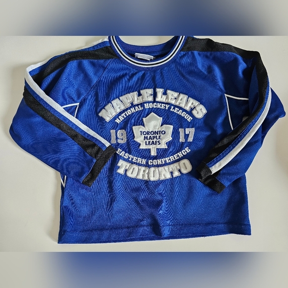 Blue Toronto Maple Leafs Kids Shirt 6x Jersey Hockey - Picture 1 of 4